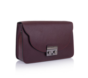 Кожаная женская сумка Virginia Conti (Италия) бордовая VC2250bordo