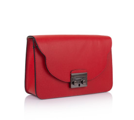 Кожаная женская сумка Virginia Conti (Италия) красная VC2250red