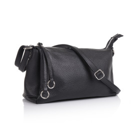Кожаная женская сумка Virginia Conti (Италия) черная VC2476black