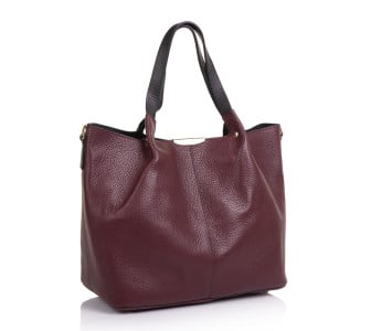 Кожаная женская сумка Virginia Conti (Италия) бордовая VC2501bordo