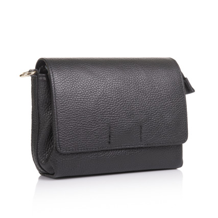 Кожаная женская сумка Virginia Conti (Италия) черная VC2515black – Фото 1