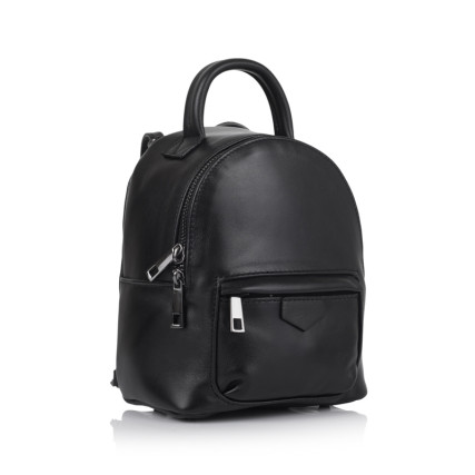 Женский кожаный рюкзак Virginia Conti (Италия) черный VC8434black – Фото 1