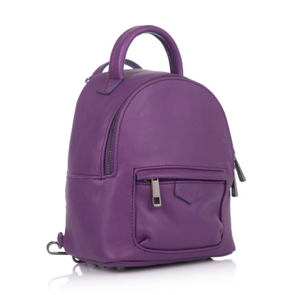 Женский кожаный рюкзак Virginia Conti (Италия) фиолетовый VC8434violet – Фото 1