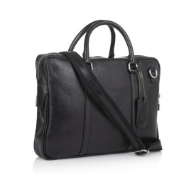 Мужской кожаный портфель Virginia Conti (Италия) черный VCm01112black