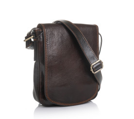 Кожаная сумка-мессенджер Virginia Conti (Италия) коричневая VCm01279_0710brown