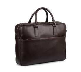 Мужской кожаный портфель Virginia Conti (Италия) коричневый VCM01381brown