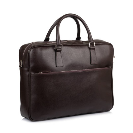 Мужской кожаный портфель Virginia Conti (Италия) коричневый VCM01381brown – Фото 1