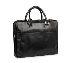 Мужской кожаный портфель Virginia Conti (Италия) черный VCM01512black