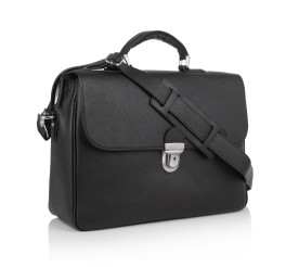 Мужской кожаный портфель Virginia Conti (Италия) черный VCm01874black