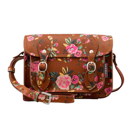 Кожаная женская сумка Satchel Yoshi коричневая – Фото 1