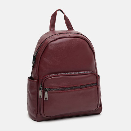 Женский кожаный рюкзак Borsa Leather бордовый k110086w-bordo