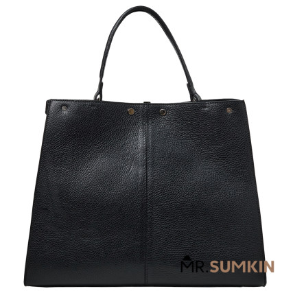 Кожаная женская сумка Virginia Conti (Италия) черная VC02803black – Фото 4