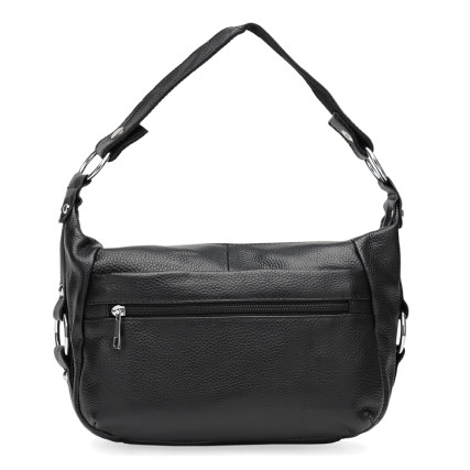 Кожаная женская черная сумка Borsa Leather K1131-black – Фото 1