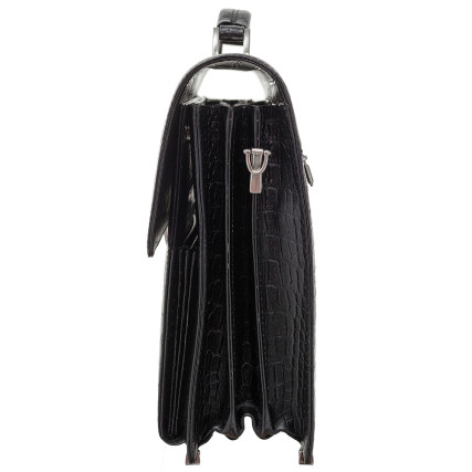 Мужской классический кожаный портфель Canpellini черный 1157-202