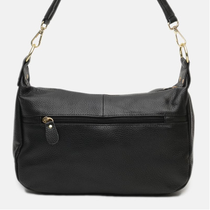 Кожаная черная женская сумка Borsa Leather K1213-black – Фото 3