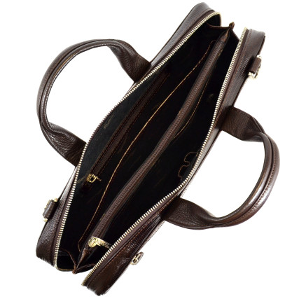 Мужской кожаный портфель Desisan 1347-142 коричневый