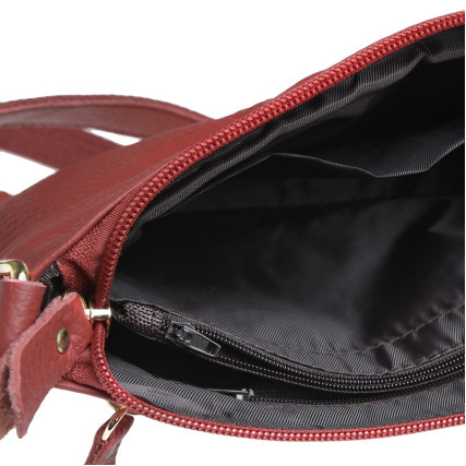 Кожаная женская красная сумка Keizer K11181-red