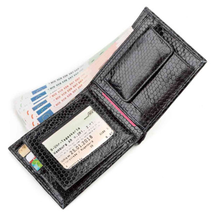 Мужской кошелек из кожи морской змеи SEA SNAKE LEATHER – Фото 4