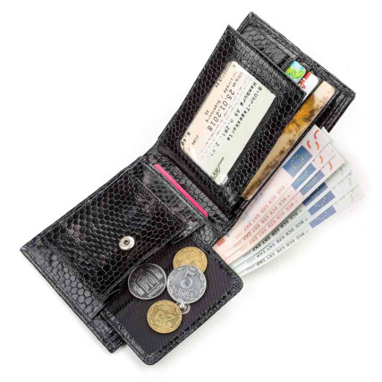 Мужской кошелек из кожи морской змеи SEA SNAKE LEATHER – Фото 5