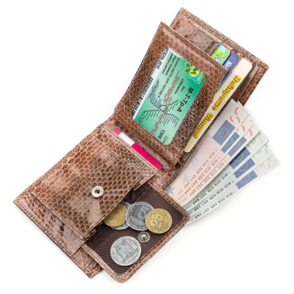 Мужской кошелек из кожи морской змеи SEA SNAKE LEATHER – Фото 5