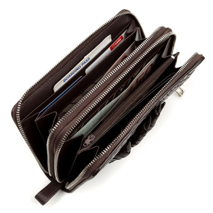 Мужской клатч из кожи крокодила CROCODILE LEATHER – Фото 4