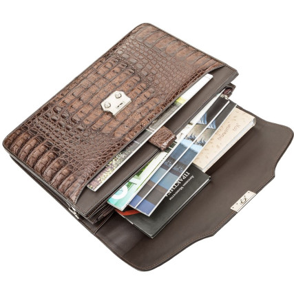 Портфель CROCODILE LEATHER из кожи крокодила – Фото 3