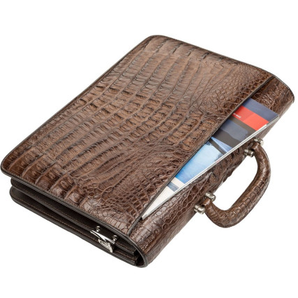 Портфель CROCODILE LEATHER из кожи крокодила – Фото 6