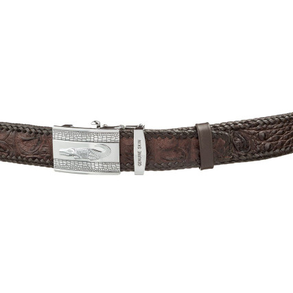 Мужской ремень CROCODILE LEATHER из кожи крокодила – Фото 3