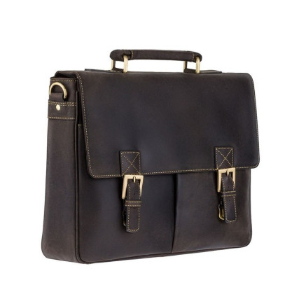 Мужской кожаный портфель Visconti (Великобритания) коричневый 18716 OIL BRN