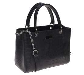 Кожаная женская сумка Ricco Grande черная 1l797rep-black