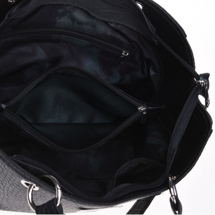 Кожаная женская сумка Ricco Grande черная 1l797rep-black – Фото 6