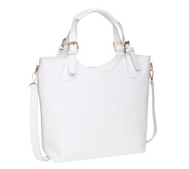 Кожаная женская сумка Ricco Grande белая 1L848-white