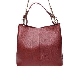Кожаная женская сумка Ricco Grande бордовая 1L887-burgundy