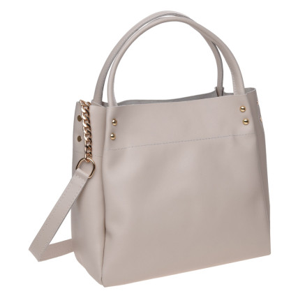 Кожаная женская сумка Ricco Grande бежевая 1l908-beige – Фото 1