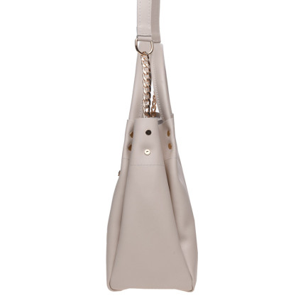 Кожаная женская сумка Ricco Grande бежевая 1l908-beige – Фото 2