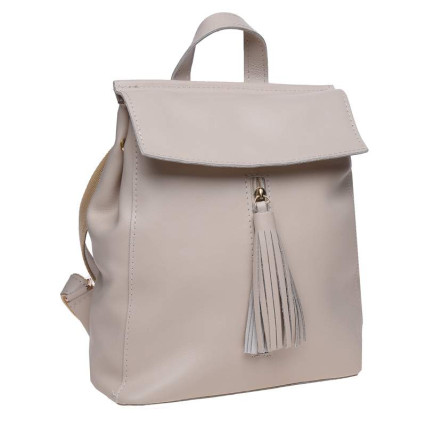 Женский кожаный рюкзак Ricco Grande бежевый 1l915-beige – Фото 1