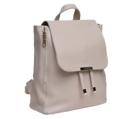 Женский кожаный рюкзак Ricco Grande бежевый 1L918-beige
