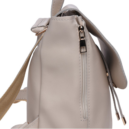 Женский кожаный рюкзак Ricco Grande бежевый 1L918-beige – Фото 3