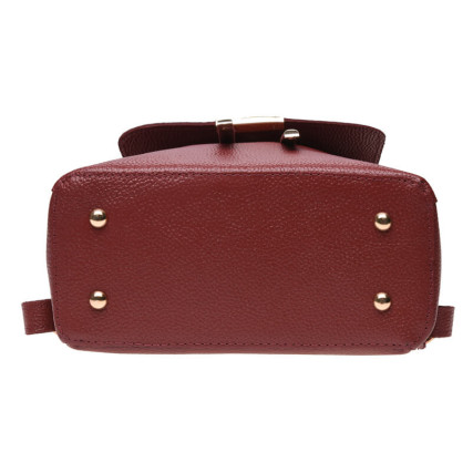 Женский кожаный рюкзак Ricco Grande бордовый 1L918-burgundy – Фото 4