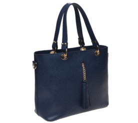 Кожаная женская сумка Ricco Grande синяя 1L953-blue