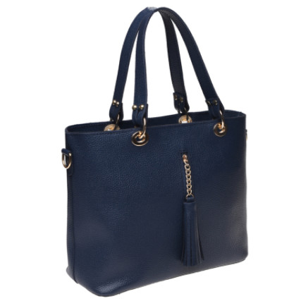 Кожаная женская сумка Ricco Grande синяя 1L953-blue – Фото 1