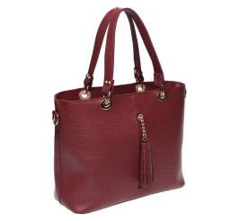 Кожаная женская сумка Ricco Grande бордовая 1L953-burgundy