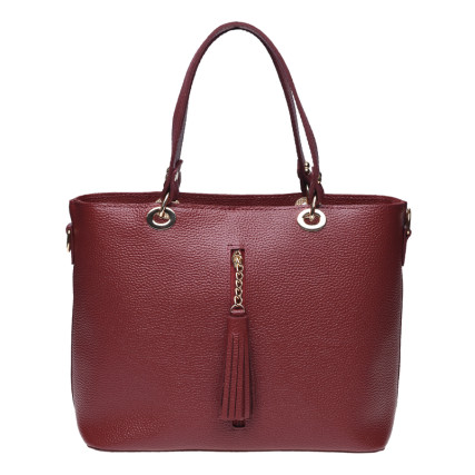 Кожаная женская сумка Ricco Grande бордовая 1L953-burgundy – Фото 2