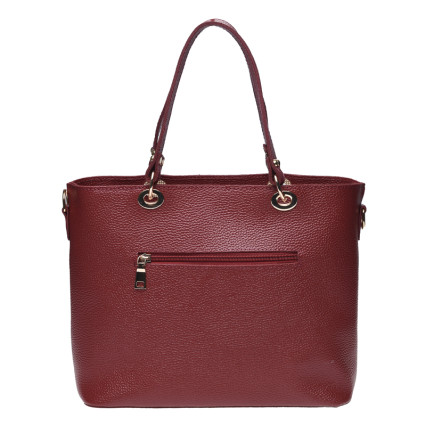 Кожаная женская сумка Ricco Grande бордовая 1L953-burgundy – Фото 3