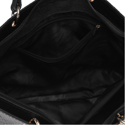 Кожаная женская сумка Ricco Grande черная 1l953rep-black – Фото 6