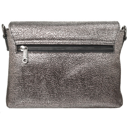 Женская кожаная сумка Desisan 2010-669 серебро