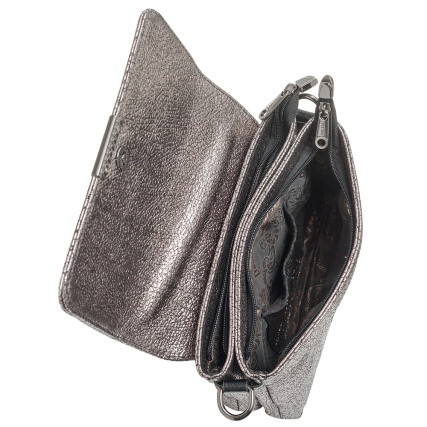 Женская кожаная сумка Desisan 2010-669 серебро