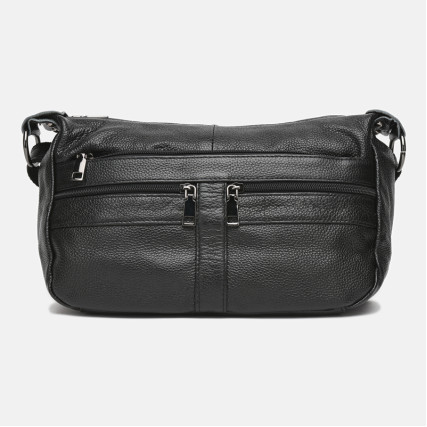 Кожаная женская сумка Borsa Leather черная K1105-black