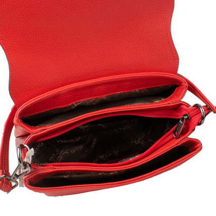 Женская кожаная сумка Desisan 2050-4 красная