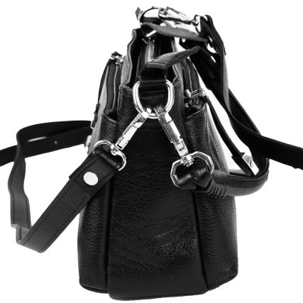 Женская кожаная сумка KARYA черная 2228-45